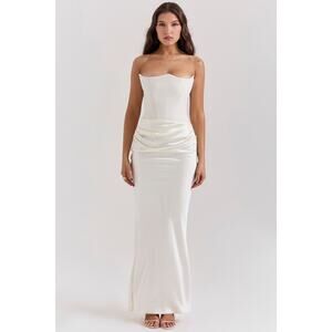 House of CB Persephone Ivory Strapless Corset Dress